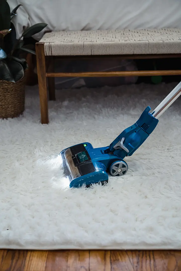 a challenging vacuum being used